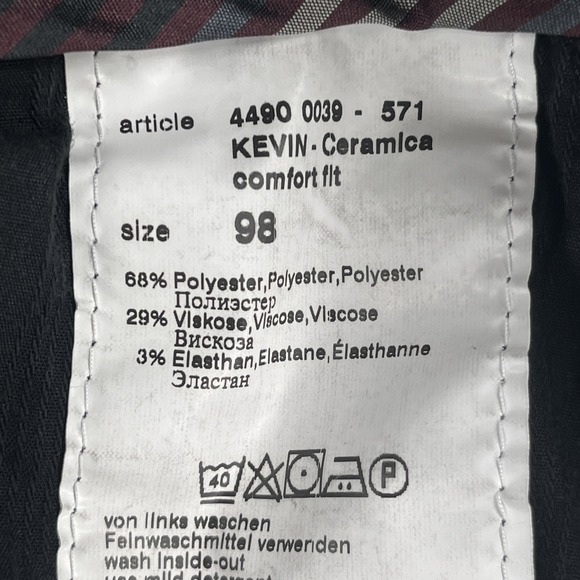 Alberto Pants Mens 33x32 Brown Comfort Fit Kevin Ceramica Dress‎ Workwear - Picture 9 of 12